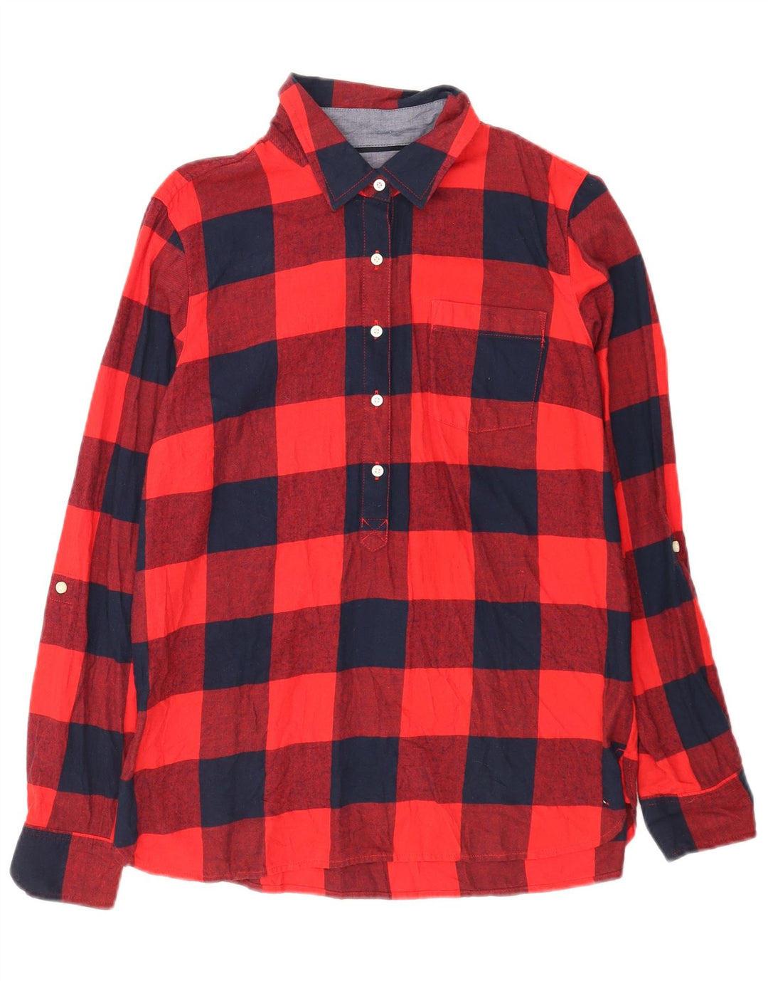 Pulôver feminino de flanela Tommy Hilfiger UK 14 médio vermelho guingão