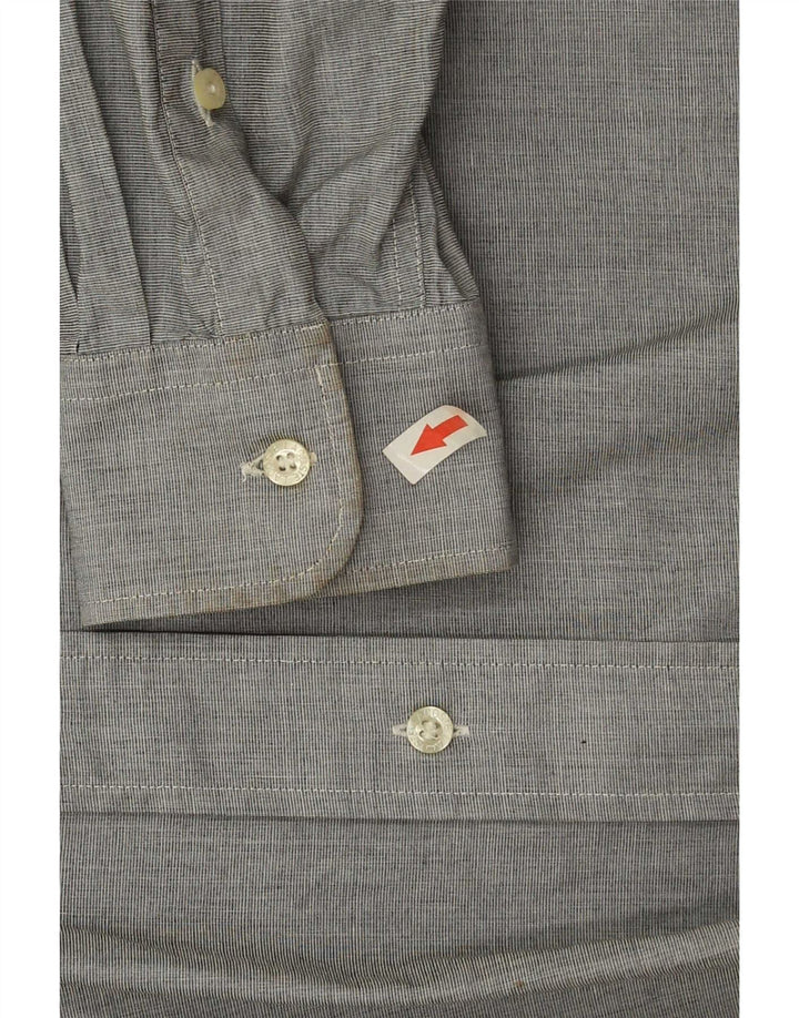 Camisa masculina Lacoste tamanho 45 XL cinza algodão