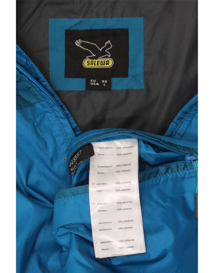 Jaqueta de chuva masculina com capuz SALEWA EU 50 grande poliamida azul