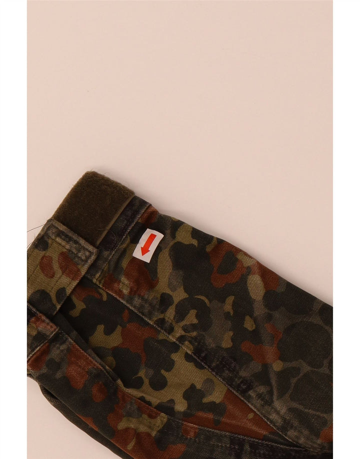 Jaqueta militar com capuz masculina VINTAGE UK 36 pequena camuflagem verde