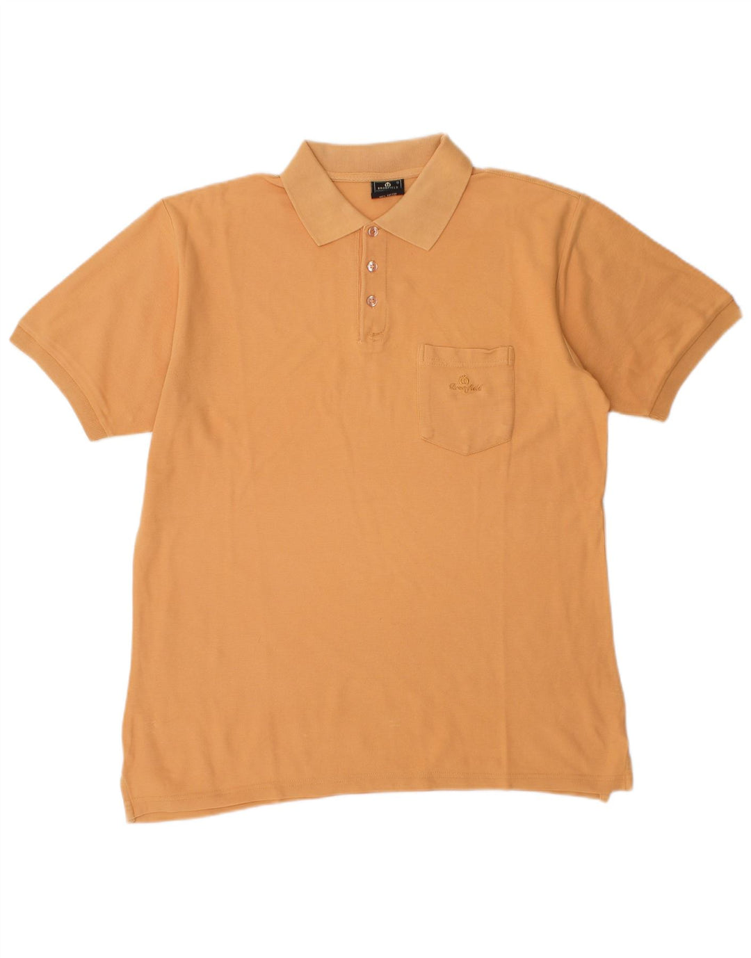 Camisa polo masculina VINTAGE grande algodão laranja