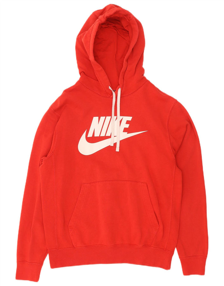 Suéter com capuz gráfico feminino Nike grande algodão vermelho