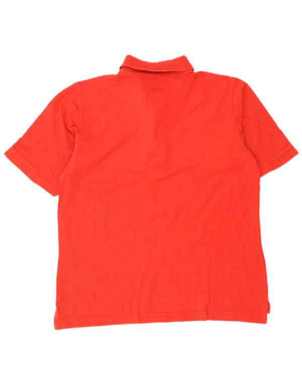 Camisa polo masculina Ellesse pequena laranja algodão