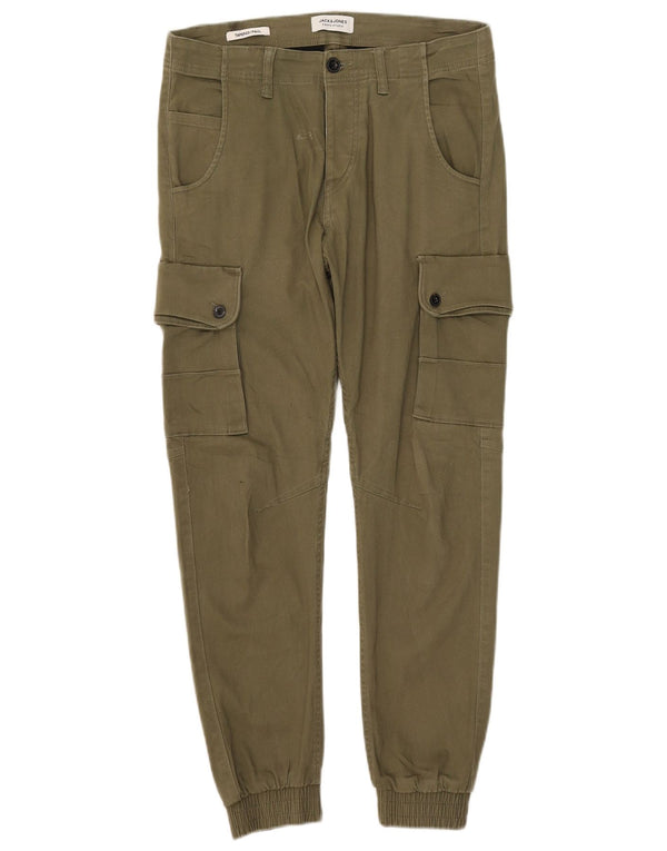 Calça cargo masculina Jack & Jones Paul Tapered Joggers W32 L28 cáqui