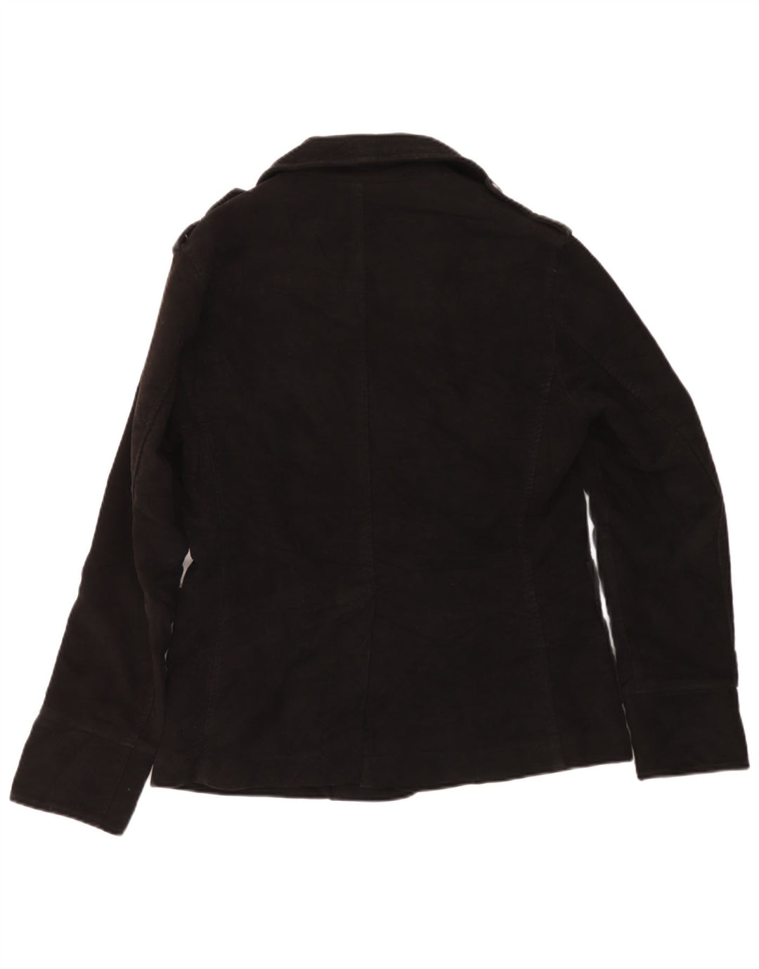 Aviazione Navale Mens Pea Coat UK 38 Médio Algodão Preto
