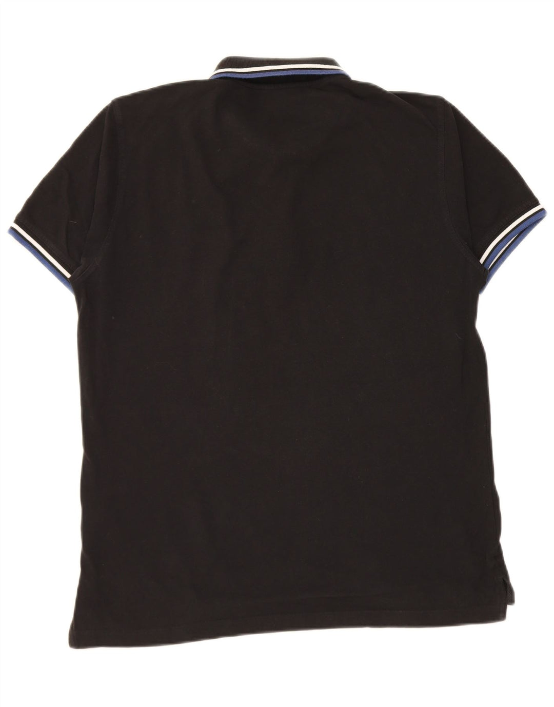 Camisa polo masculina Pierre Cardin de ajuste regular, algodão listrado preto médio