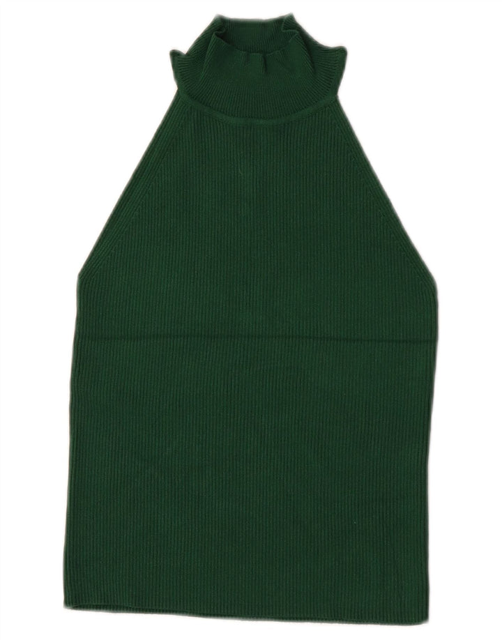 Zara Womens Crop Halter Top Reino Unido 8 Pequeno Verde