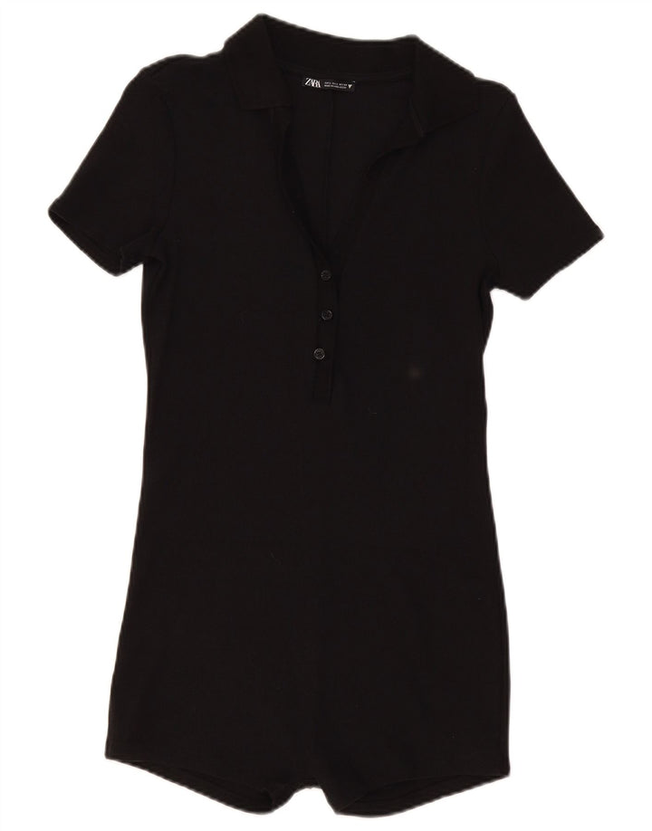 Macacão feminino Zara UK 14 grande algodão preto