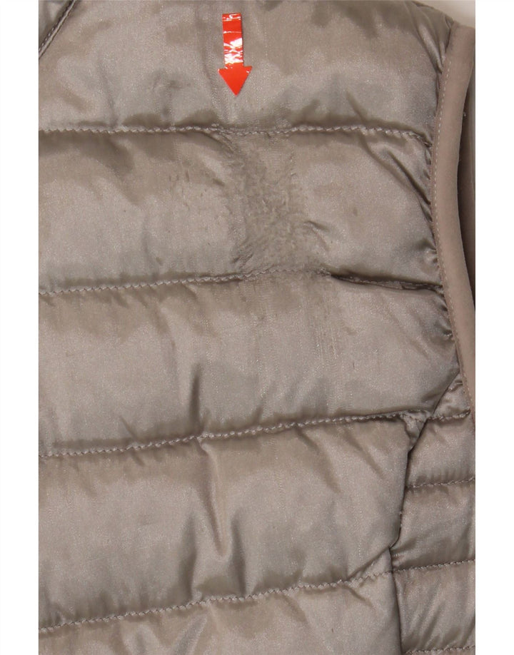 CIESSE PIUMINI Womens Hooded Padded Gilet UK 16 Large Grey Nylon Vintage Ciesse Piumini and Second-Hand Ciesse Piumini from Messina Hembry 
