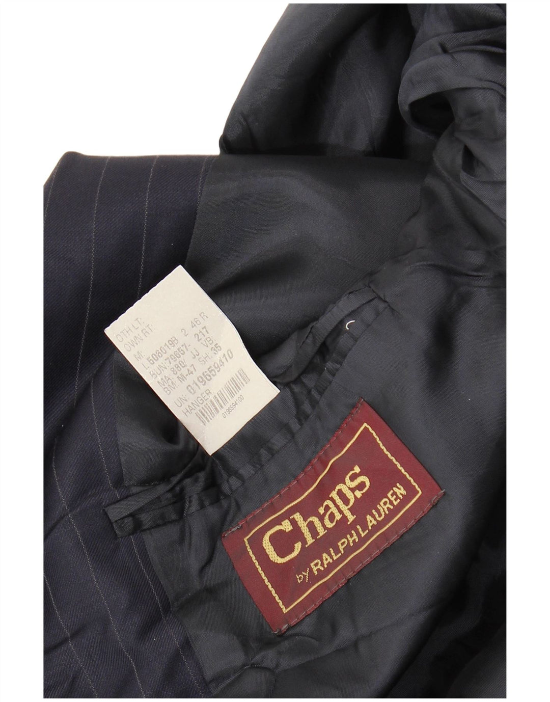 Jaqueta Blazer Masculina Chaps Ralph Lauren Reino Unido 46 2XL Riscas Azul Marinho