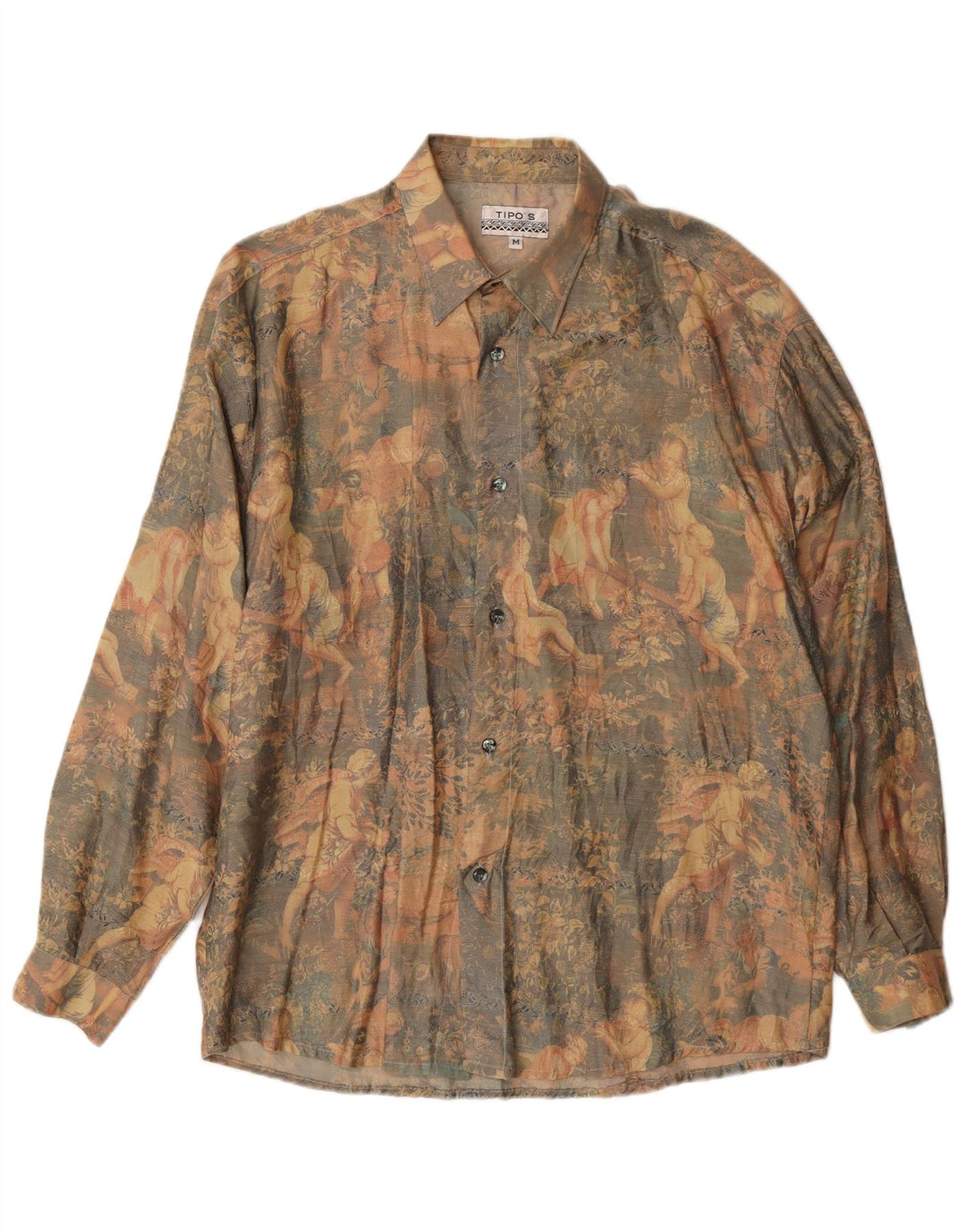 Camisa masculina TIPO'S média floral multicolorida