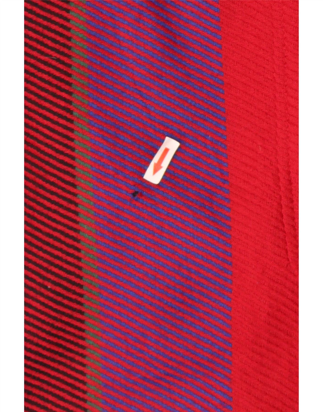 Sobretudo feminino oversized Roccobarocco Reino Unido 10 lã listrada vermelha pequena