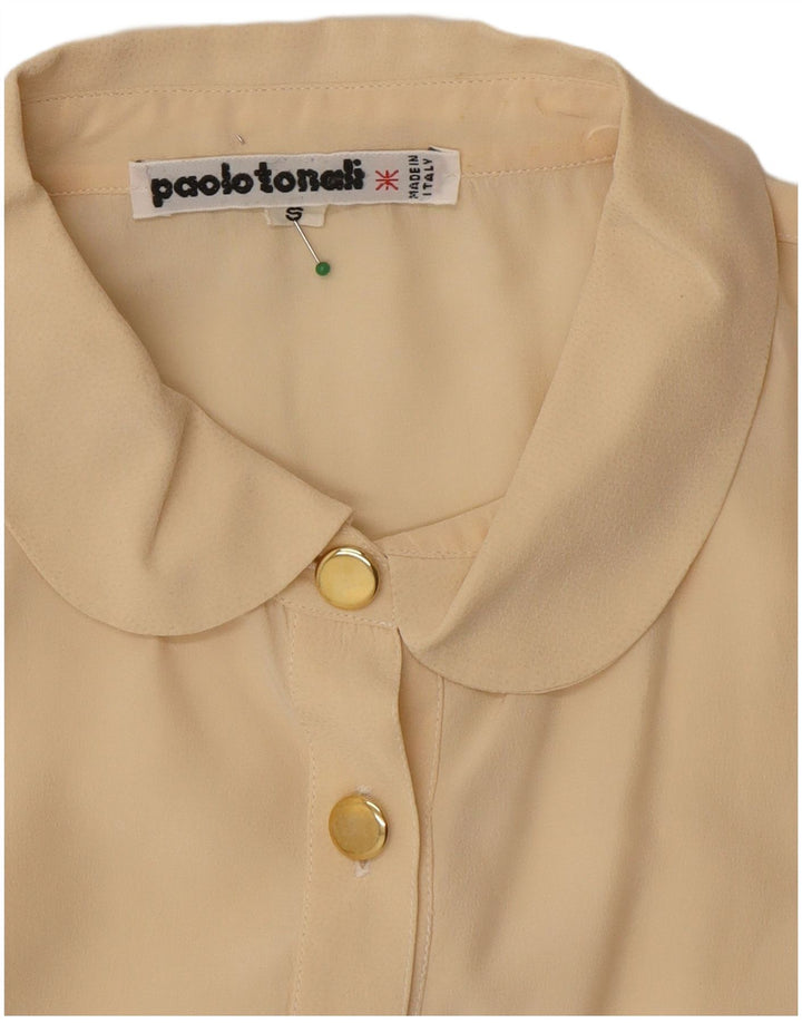Blusa oversized Paolo Tonali feminina UK 10 pequena bege