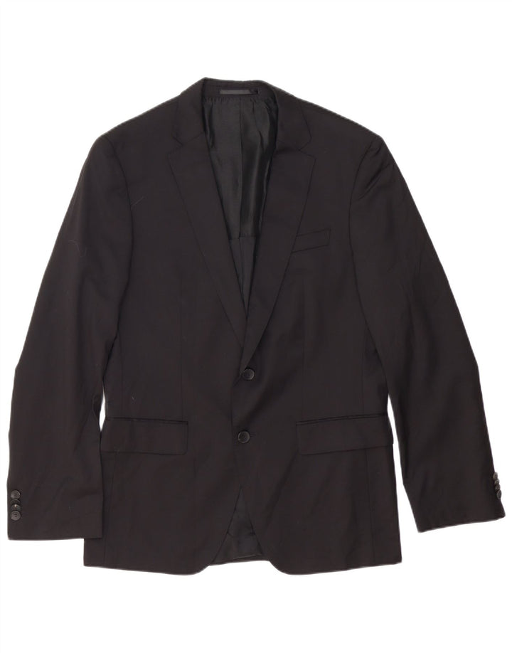 Jaqueta blazer masculina de 2 botões HUGO BOSS Reino Unido 38 médio preto