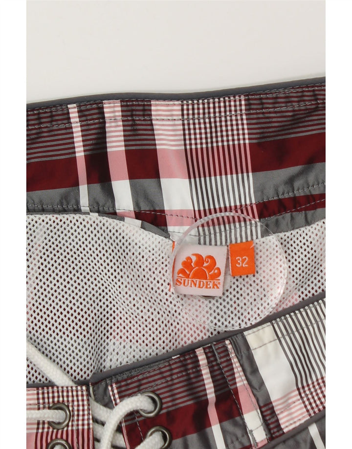 Shorts de natação masculino Sundek médio xadrez multicolorido