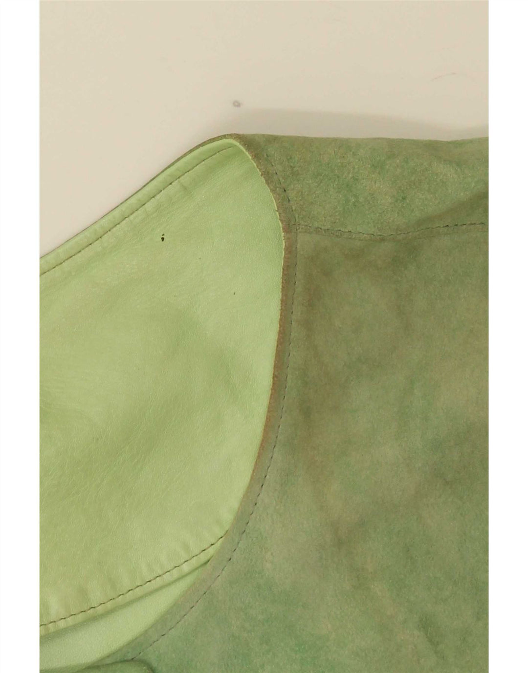 Jaqueta de camurça feminina vintage UK 20 2XL verde