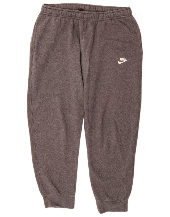 Calça de treino masculina Nike joggers grande algodão cinza