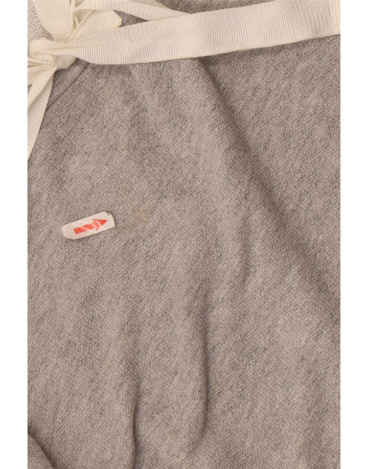 Blusa feminina de manga comprida MET UK 10 algodão cinza pequeno