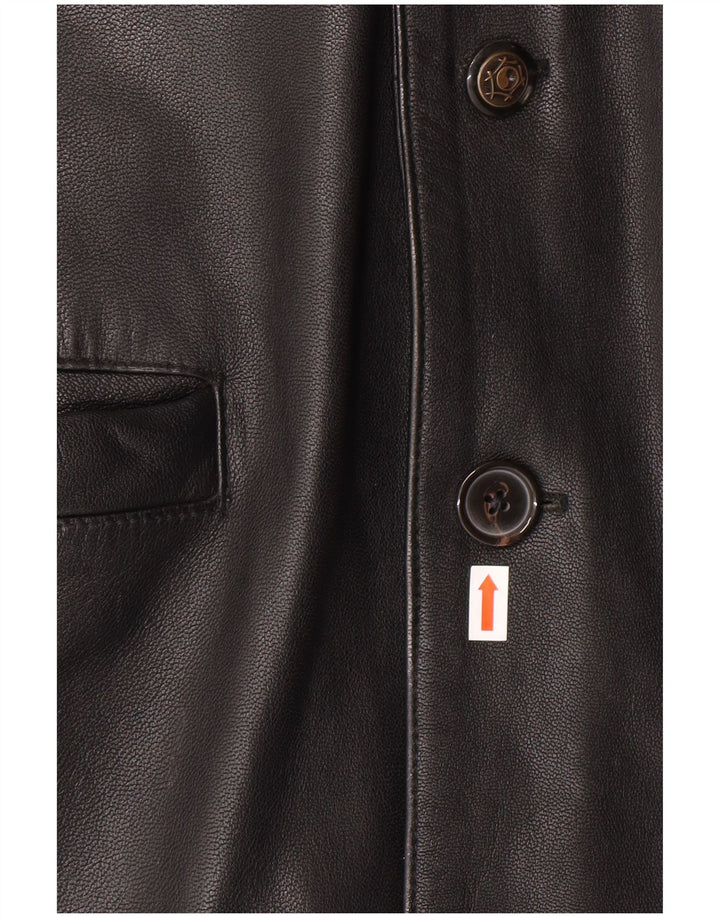 Jaqueta de couro masculina ROUTE 66 UK 40 grande couro preto