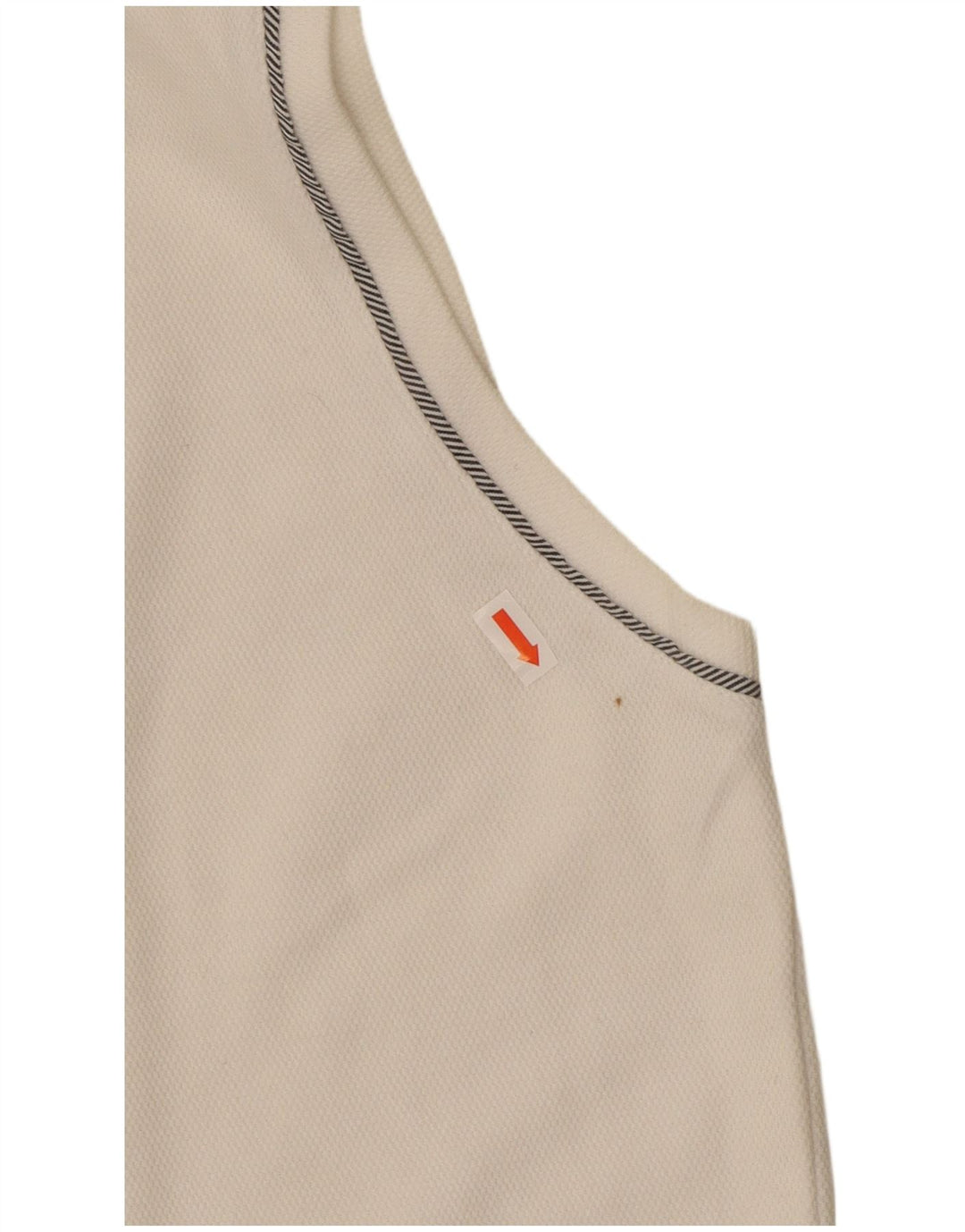 Camisa polo feminina sem mangas IZOD Reino Unido 14 grande algodão branco