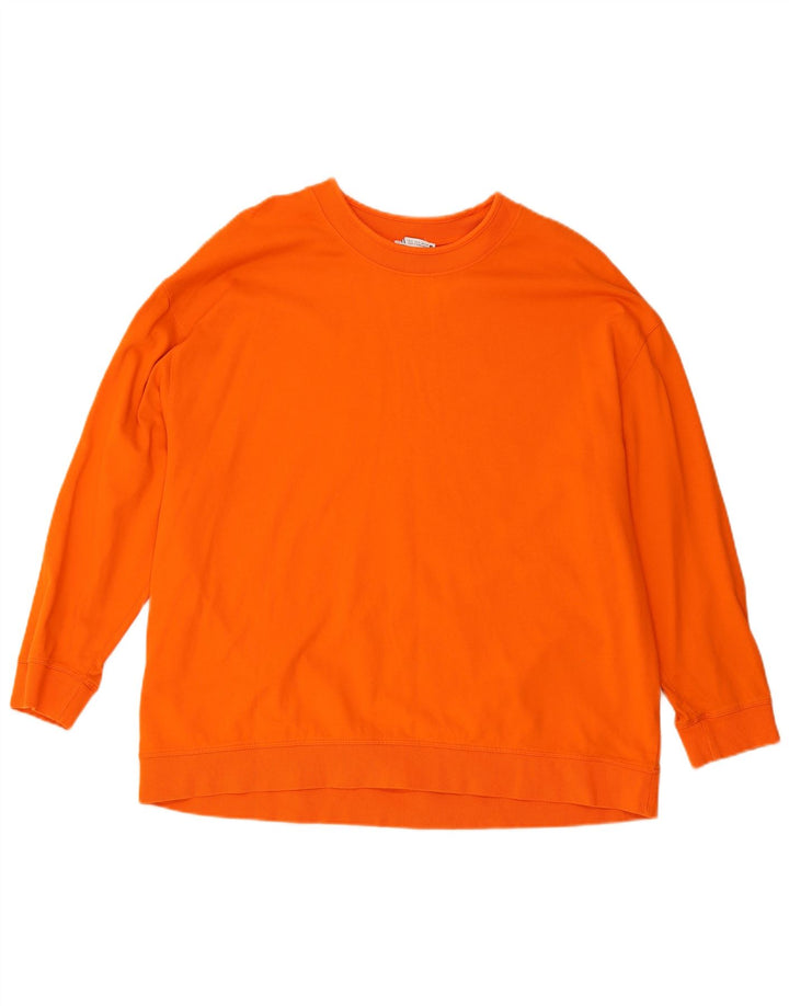 ZARA moletom feminino jumper UK 16 grande algodão laranja