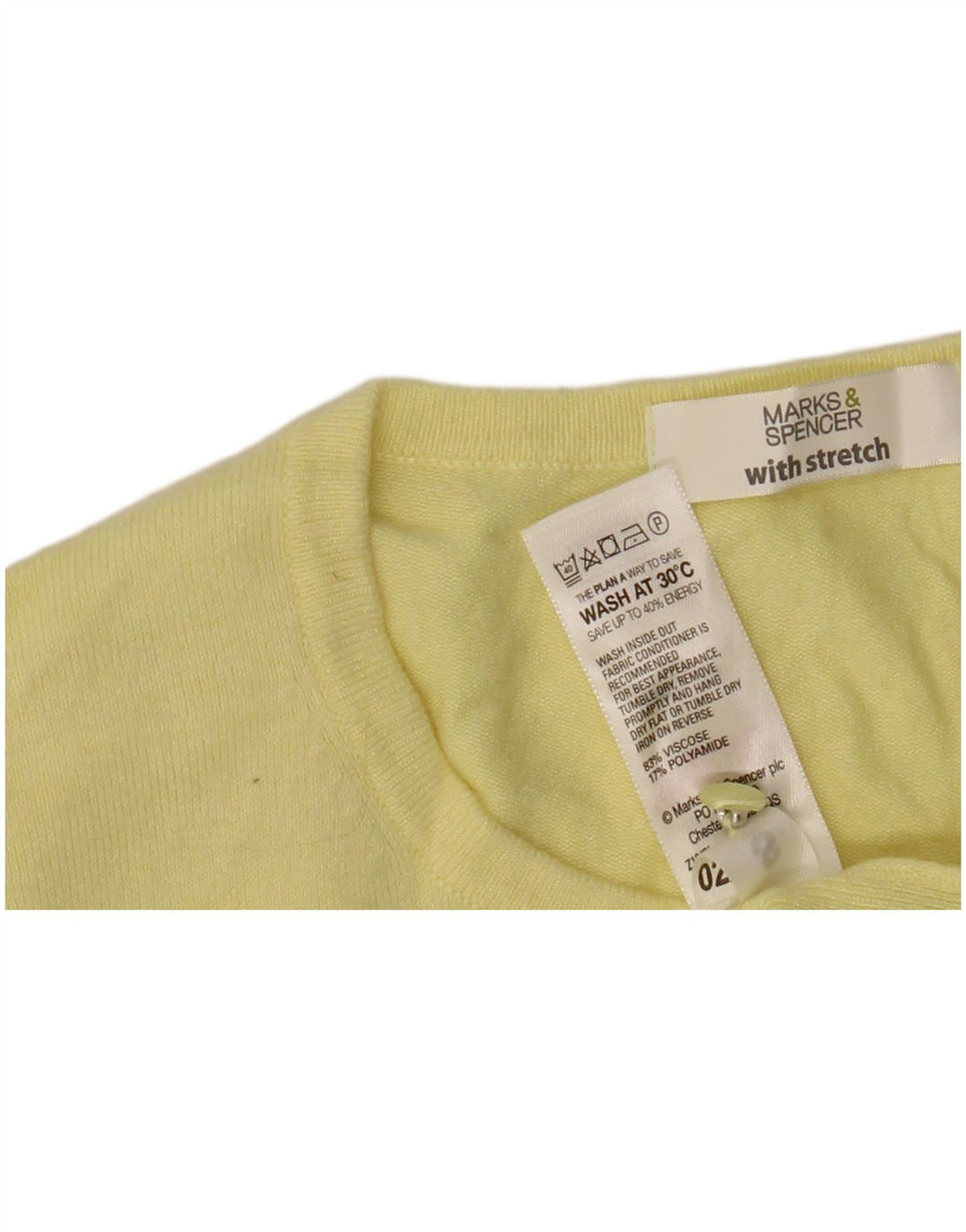 Suéter cardigã feminino Marks & Spencer UK 12 viscose amarela média