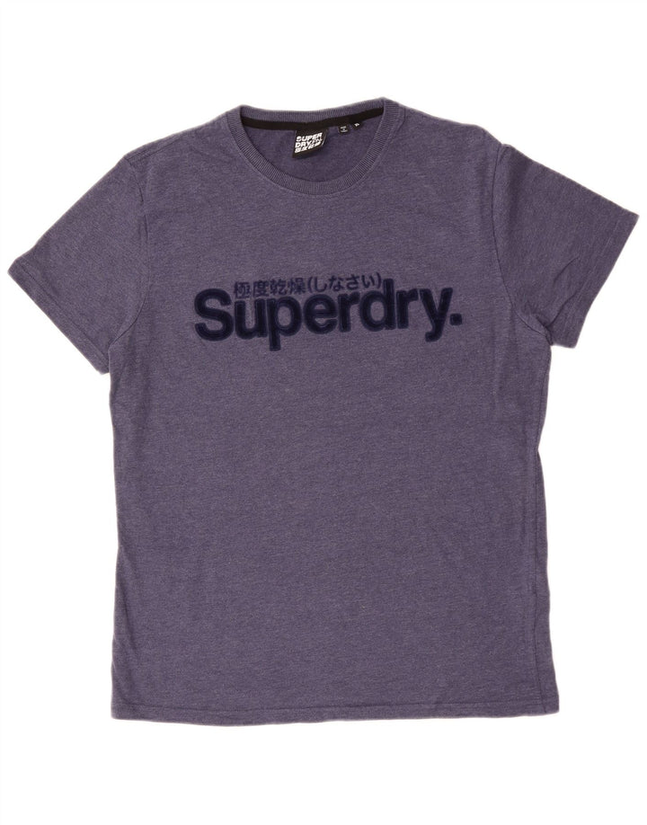Camiseta gráfica masculina SUPERDRY Top XL algodão azul