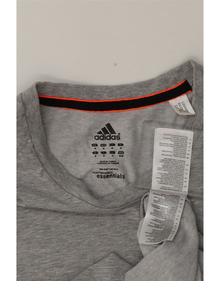 ADIDAS Mens Climalite Graphic T-Shirt Top Medium Grey Cotton Vintage Adidas and Second-Hand Adidas from Messina Hembry 