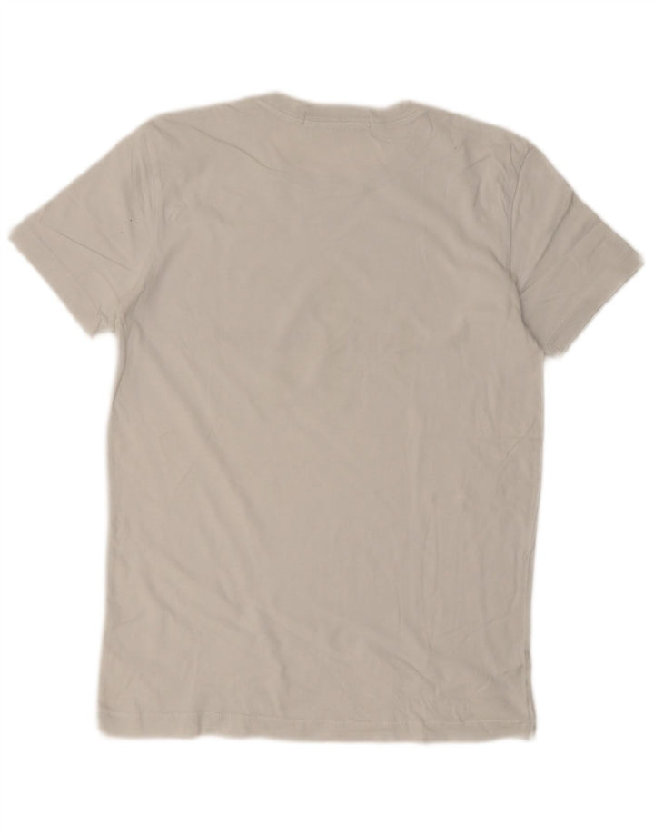 CALVIN KLEIN JEANS Camiseta masculina gráfica Top Médio Branco
