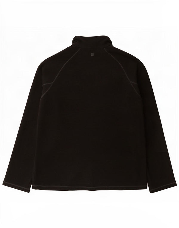 Mountain Warehouse Mens Zip Neck Fleece Jumper Poliéster Preto Médio