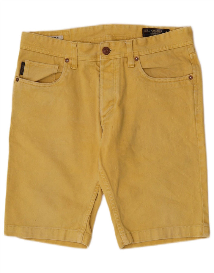 Shorts jeans masculino Jack & Jones Regular Fit médio W32 algodão amarelo