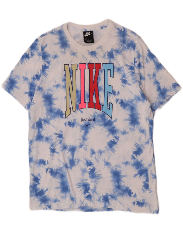 Nike Mens Graphic T-Shirt Top XL Blue Tie Dye Cotton