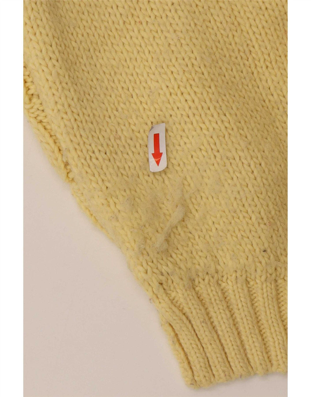 Suéter feminino Zara com decote em V UK 14 médio amarelo
