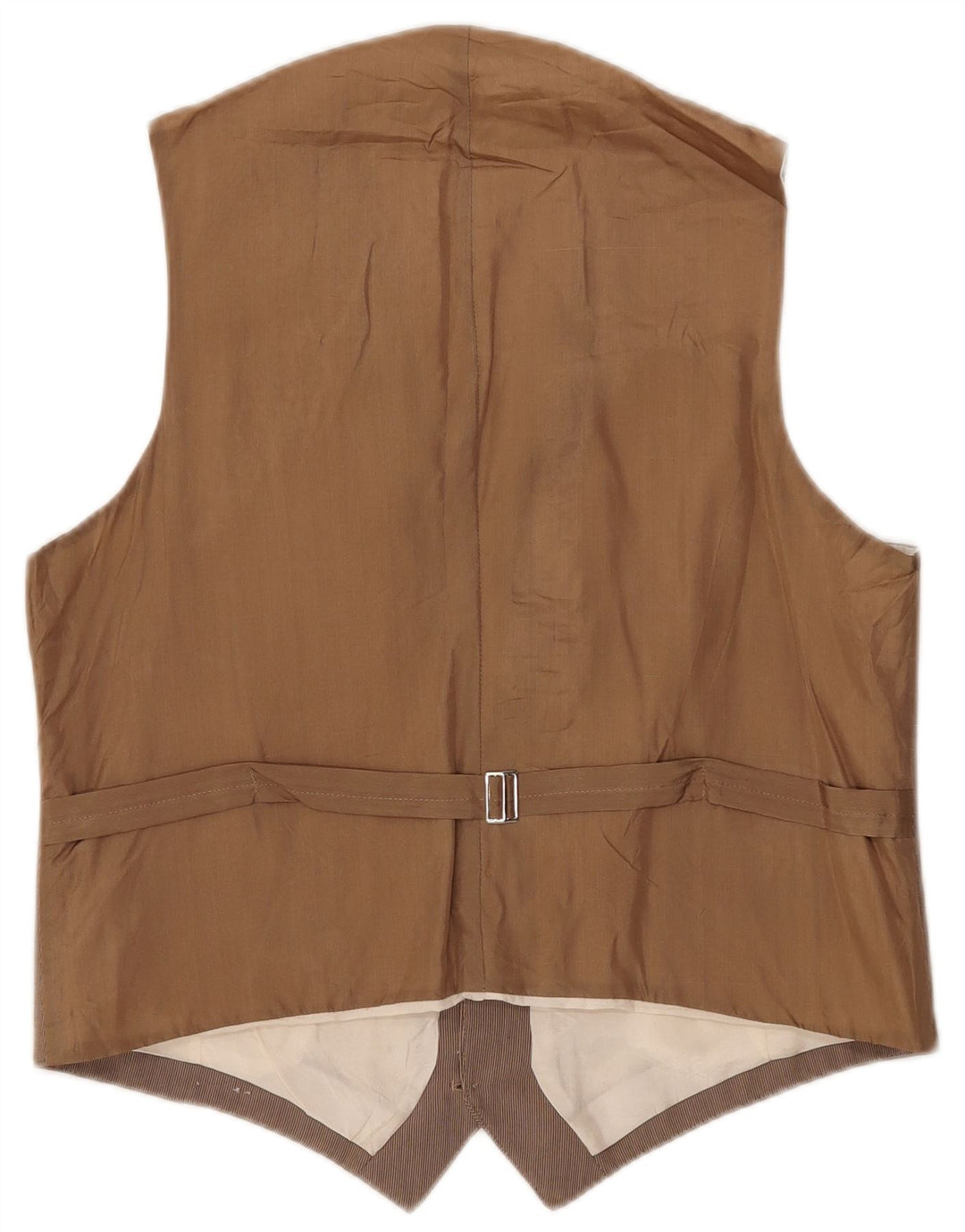 Colete masculino vintage IT 52 grande risca de giz marrom