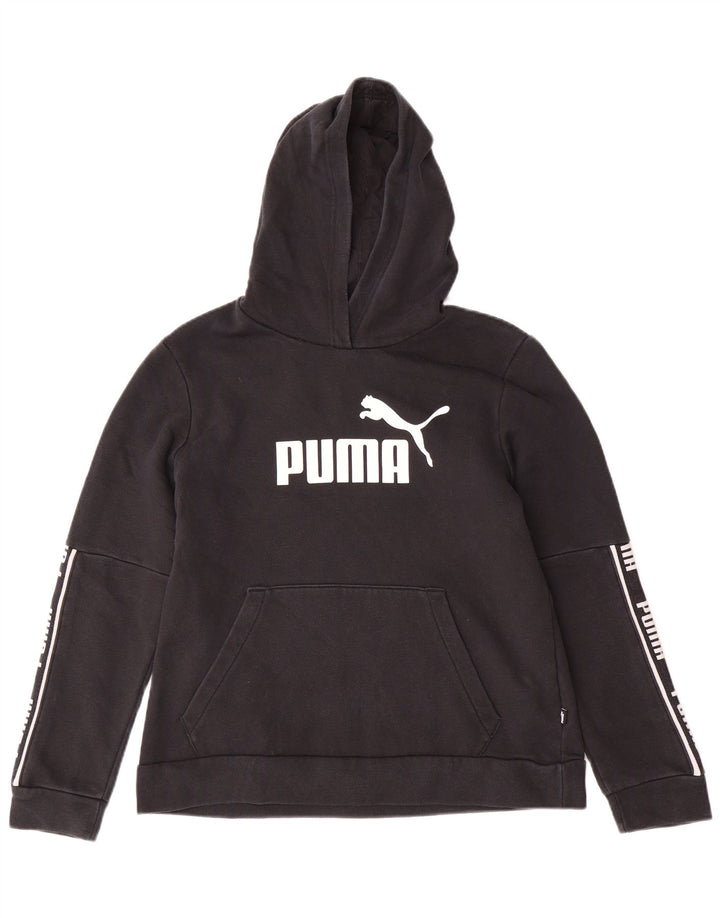 Jumper com capuz gráfico feminino PUMA UK 18 XL algodão preto
