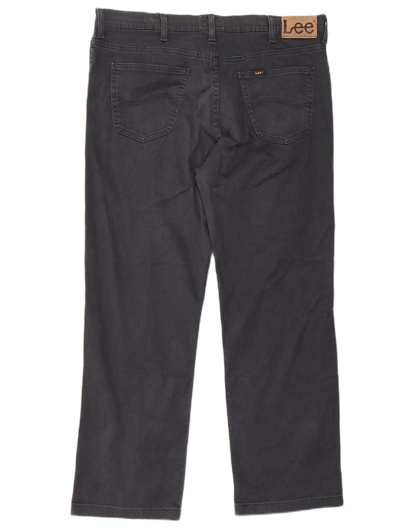 Calça casual reta masculina Lee Brooklyn W40 L29 algodão preto