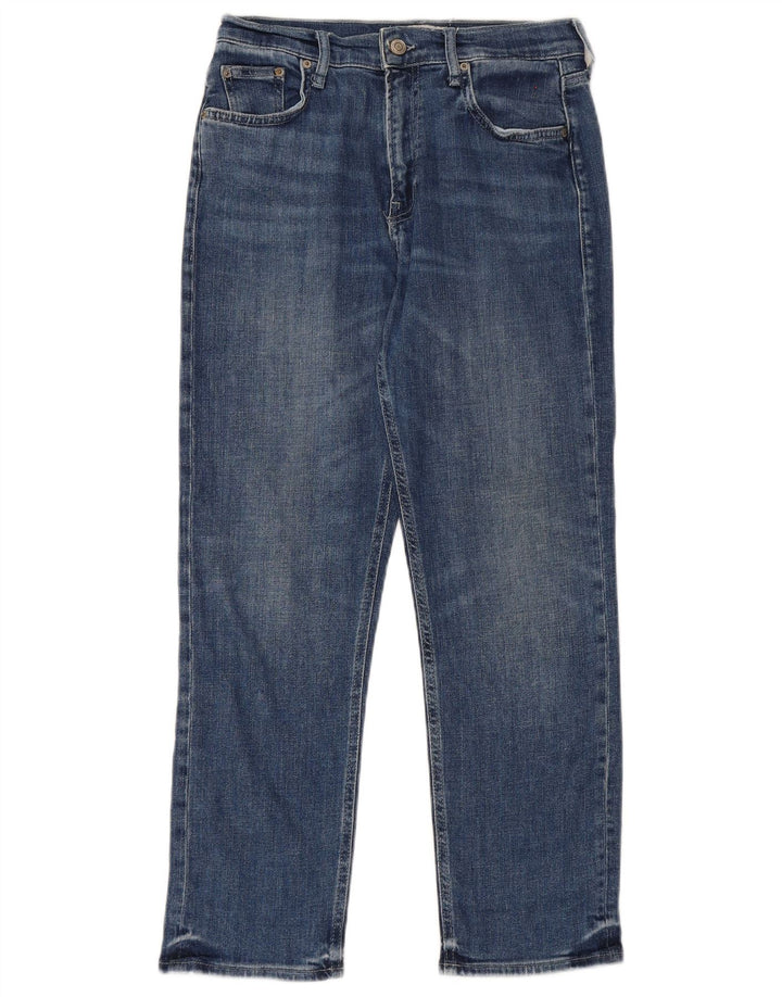 Calça jeans reta feminina Zara EU 40 médio W30 L27 algodão azul
