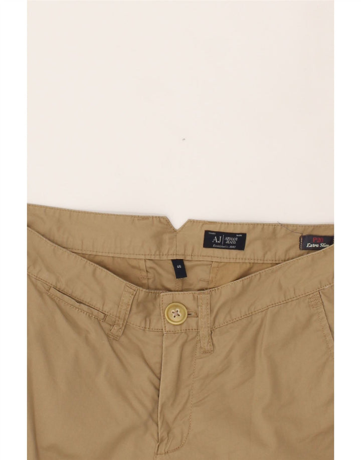 ARMANI Womens Slim Chino Trousers IT 46 Large W30 L33  Brown Cotton Vintage Armani and Second-Hand Armani from Messina Hembry 