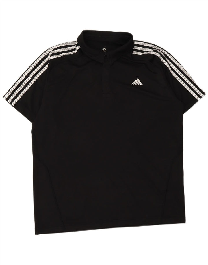 ADIDAS Mens Climacool Polo Shirt Grande Poliéster Preto
