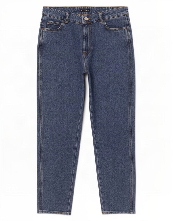 Calça jeans reta feminina Whistle W30 L26 algodão azul
