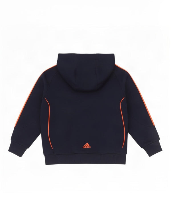 Suéter Adidas Boys Predator Graphic Zip com capuz 5-6 anos azul marinho