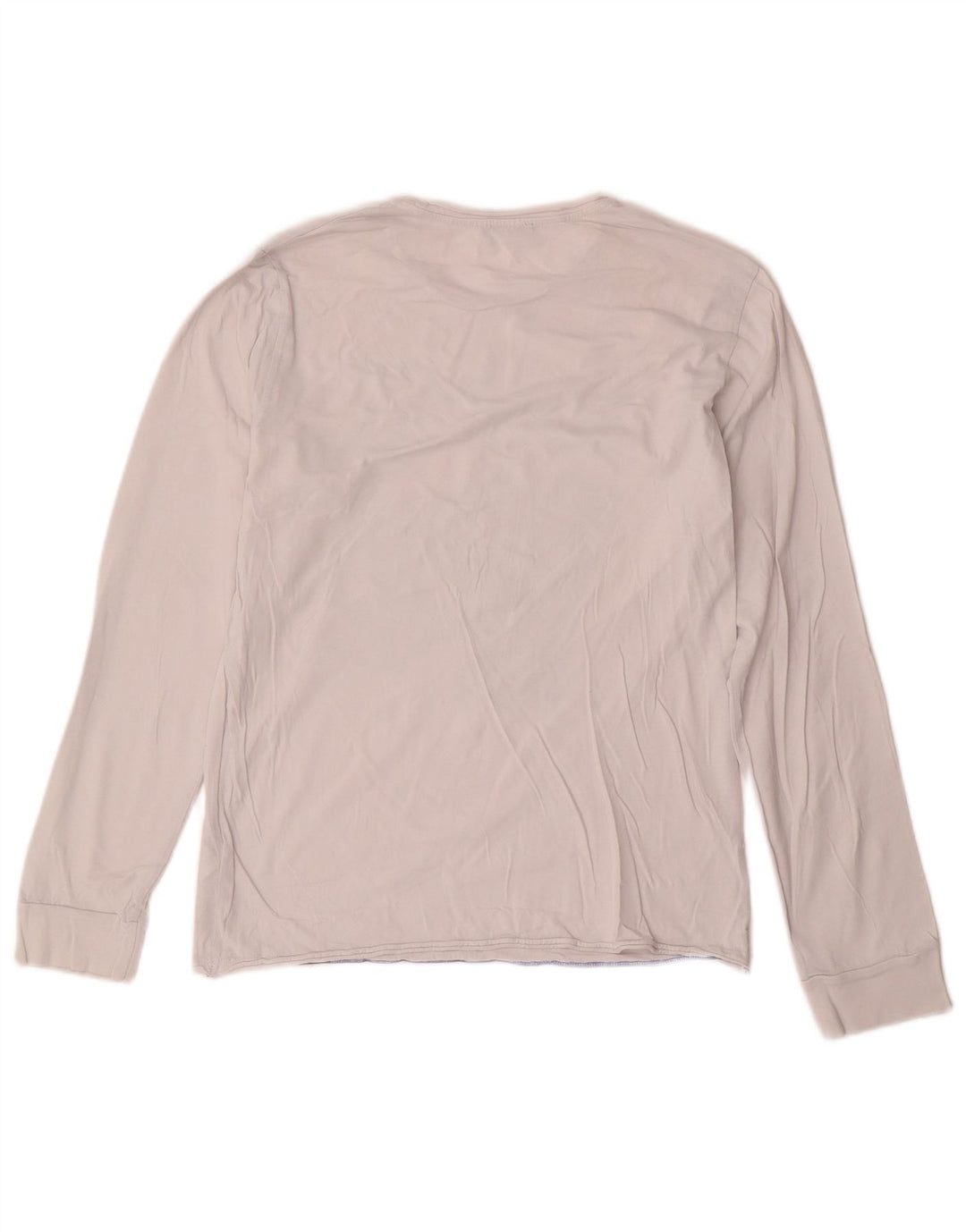 Diesel Camiseta feminina estampada manga longa 15-16 anos algodão branco