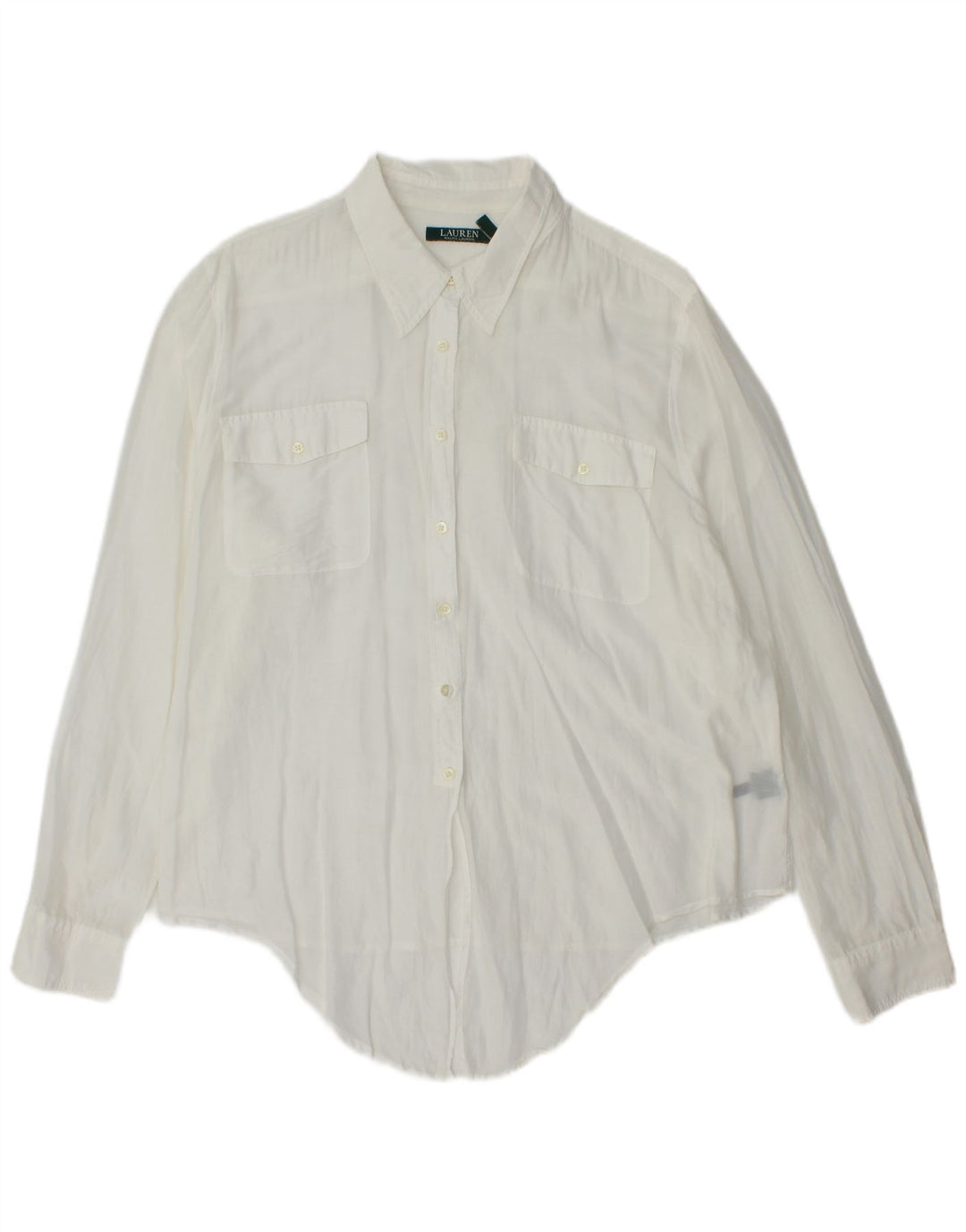 Ralph Lauren Camisa Feminina Blusa UK 20 2XL Algodão Branco