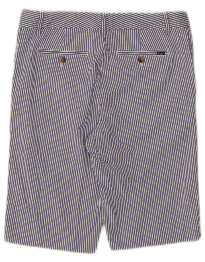 POLO RALPH LAUREN Menino Chino Shorts 15-16 Anos W28 Riscas Azul Marinho
