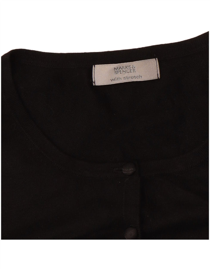 Suéter cardigã feminino Marks & Spencer Reino Unido 14 médio preto