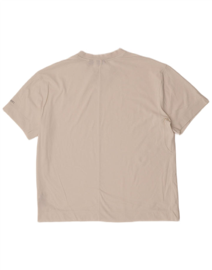 Camiseta masculina Calvin Klein grande algodão branco