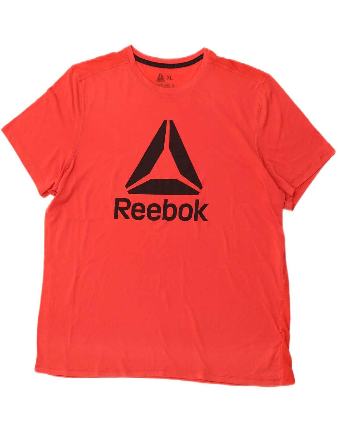 Camiseta gráfica masculina REEBOK Top XL poliéster vermelho esportivo