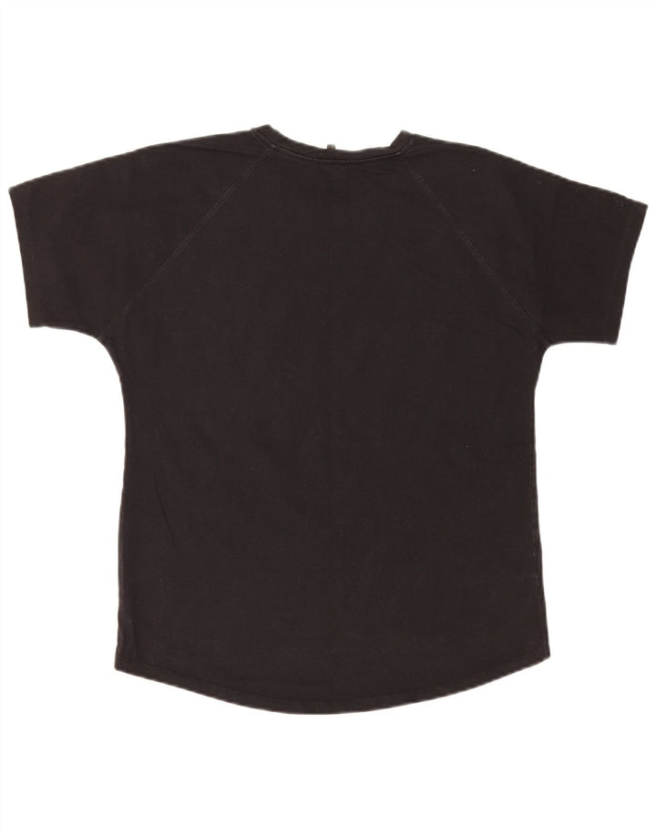 Camiseta masculina Massimo Dutti top pequeno algodão preto