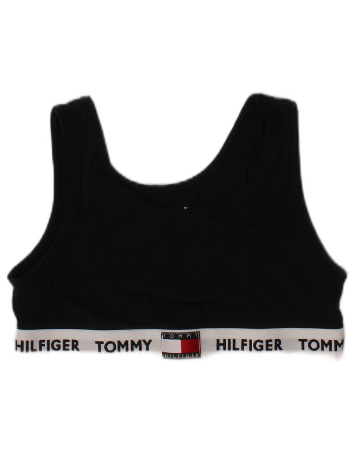 Top cropped feminino TOMMY HILFIGER 8-9 anos preto algodão clássico