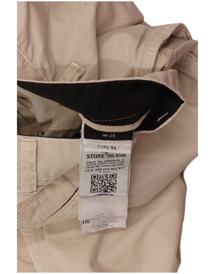 Calça cargo slim masculina STONE ISLAND W29 L29 algodão bege